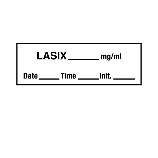 Tape, Lasix 1/2" x 500" White w/Black